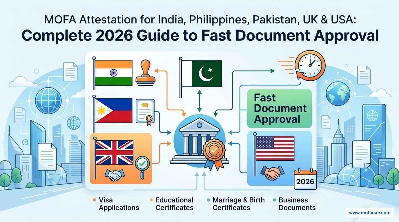 MOFA Attestation for India, Philippines, Pakistan, UK & USA: Complete 2026 Guide to Fast Document…