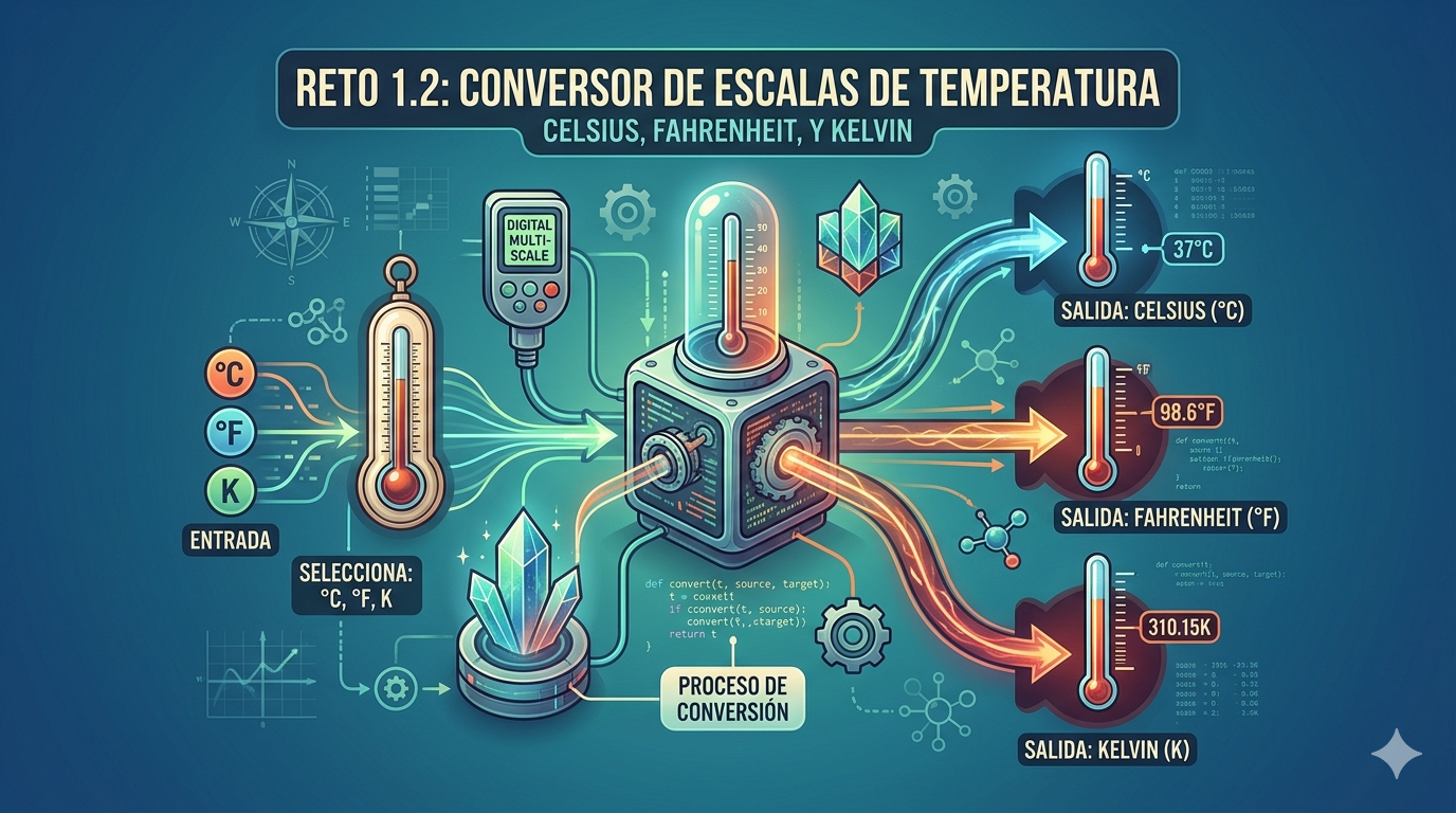 Python — Reto 1.2: Conversor de Escalas de Temperatura