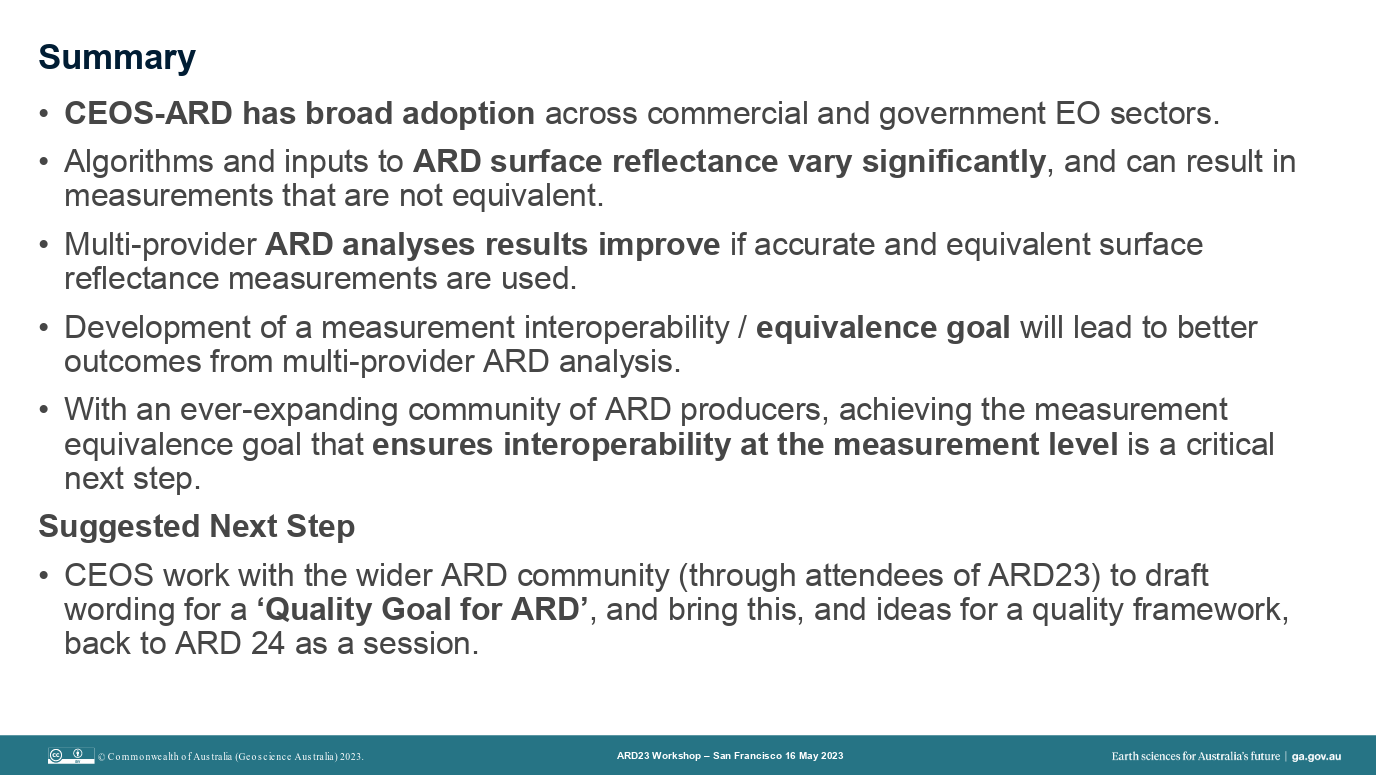 Credit: Simon Oliver at the 2023 ARD Satellite Data Interoperability Workshop | Special Advisor, Digital Earth