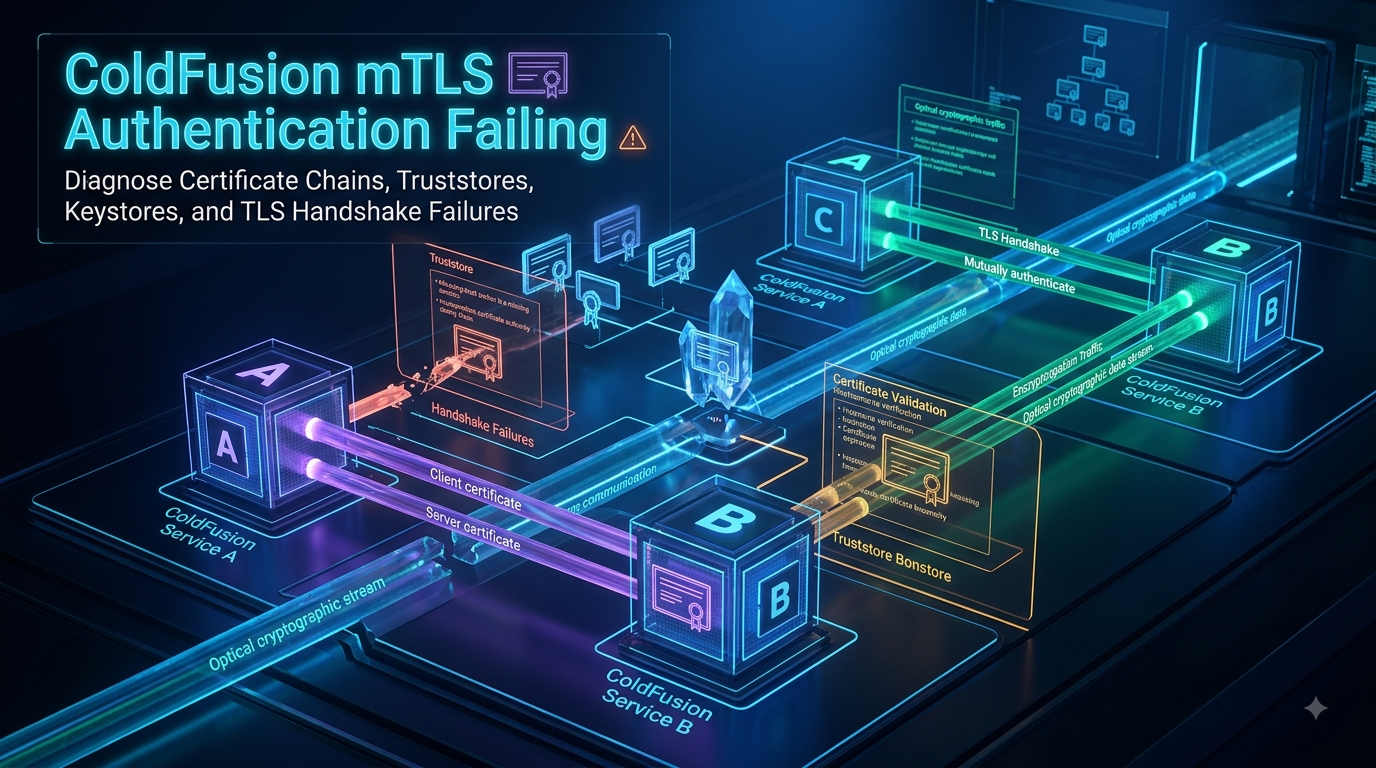 ColdFusion Mutual TLS (mTLS) Authentication Failing Between Services