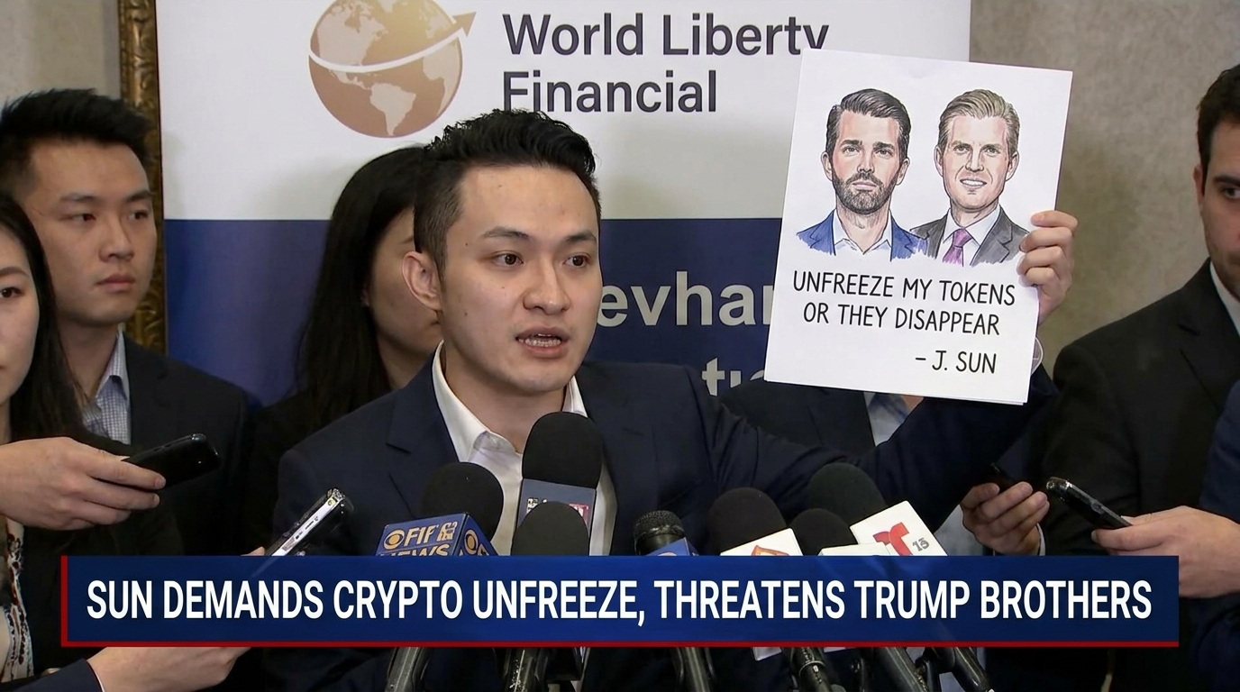 Justin Sun Threatens to Kidnap Trump Boys Unless World Liberty Financial Unfreezes His Crypto