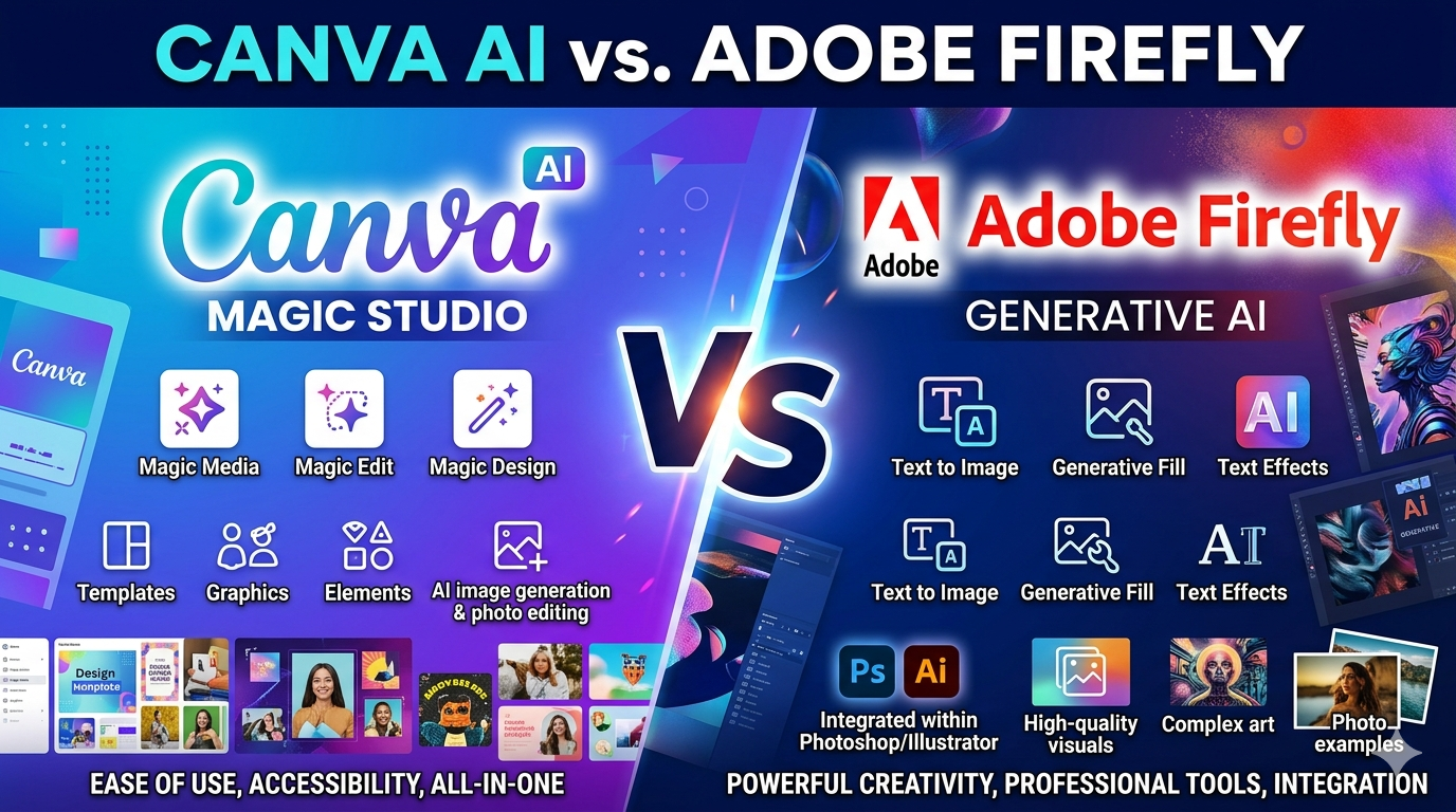 Canva AI vs Adobe Firefly: Which Free Version Is Actually Worth It for Beginners?