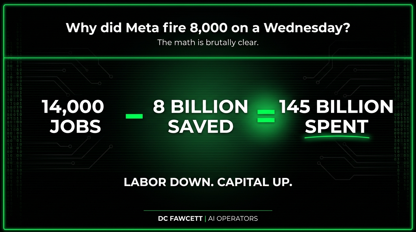 Meta Cut 14,000 Positions in One Week. The Money Did Not Disappear. It Moved.