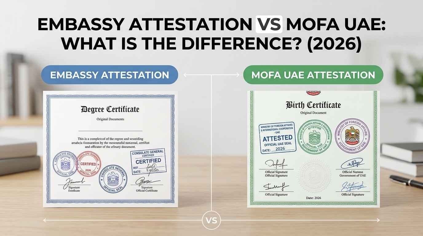 Embassy Attestation vs MOFA UAE What Is the Difference? (2026)