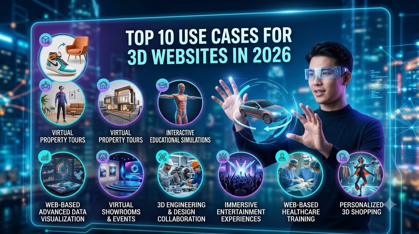 Top 10 Use Cases for 3D Websites in 2026