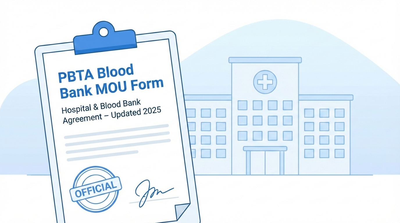 PBTA Blood Bank MOU Form Download (Hospital & Blood Bank Agreement — Updated 2025)