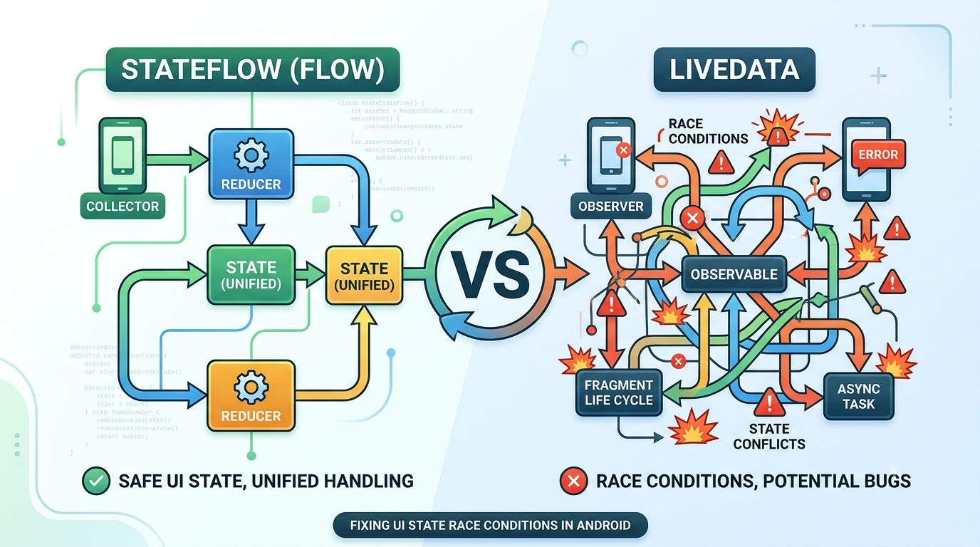 StateFlow vs LiveData: Fixing UI State Race Conditions in Android