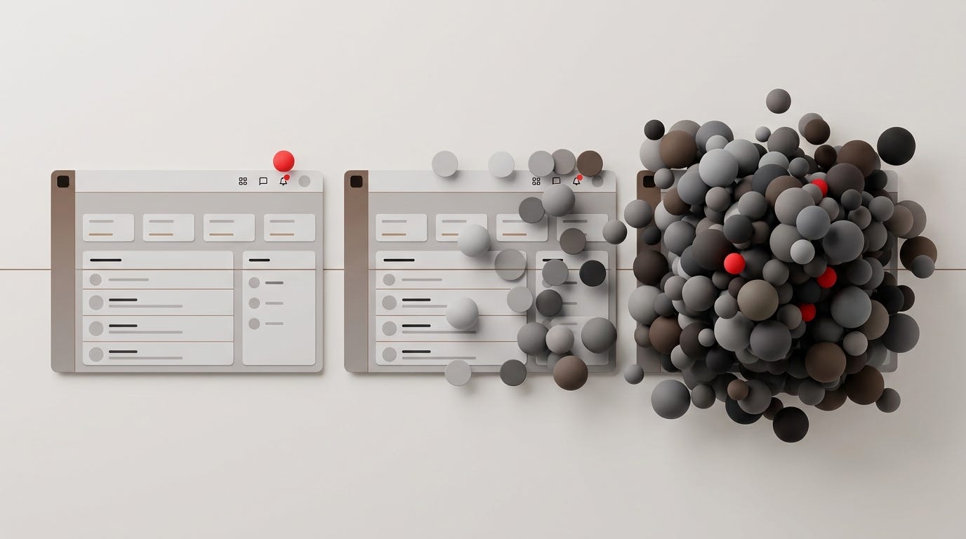 The compounding effect of micro-anxieties and notification fatigue over time.
