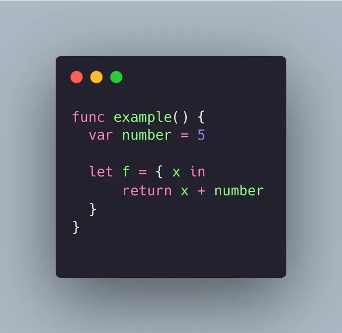 წარმოდგენით ენაში ვართ, სადაც closure ები არ გვაქვს.