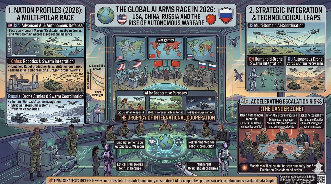 The Global AI Arms Race: USA, China, Russia and the Rise of Autonomous Warfare