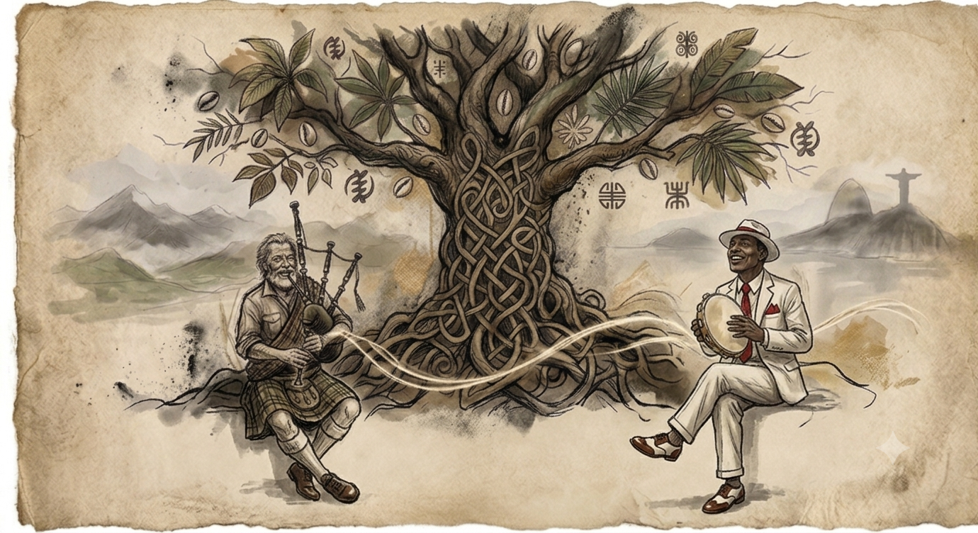 O som do surdo e o toque da gaita contam a mesma história