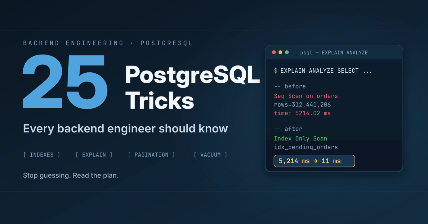 25 PostgreSQL Tricks Every Backend Engineer Should Know