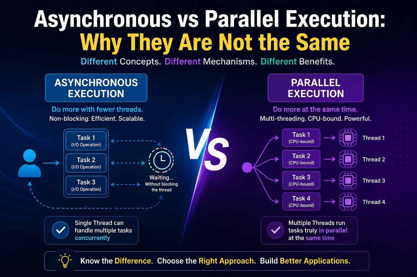 Asynchronous vs Parallel Execution: Why They Are Not the Same