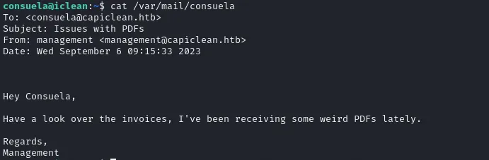 /var/mail/consuela contents