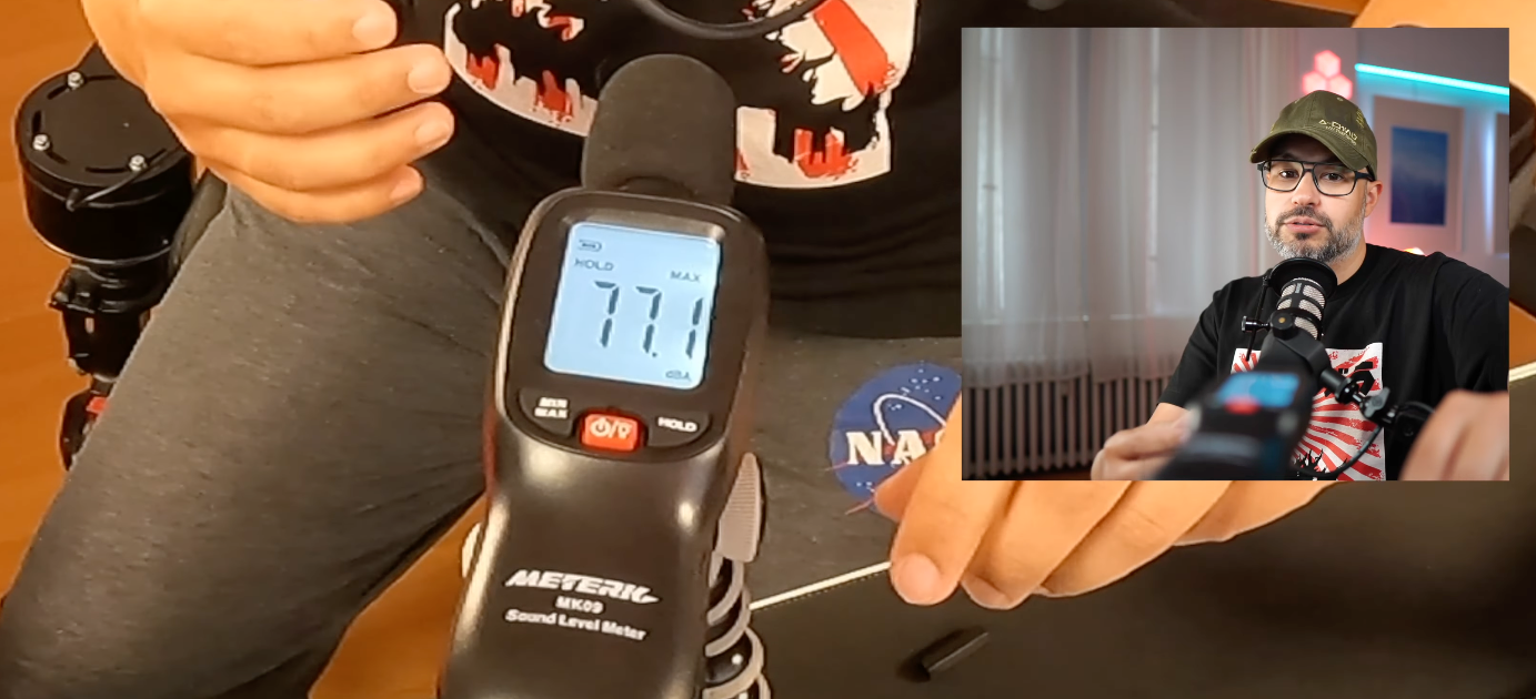 Using a sound-meter for testing dampening