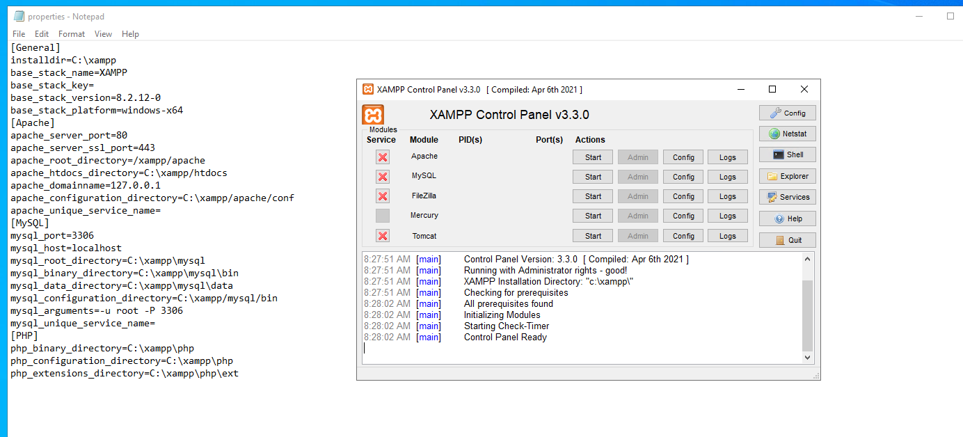 Creating web server using xampp