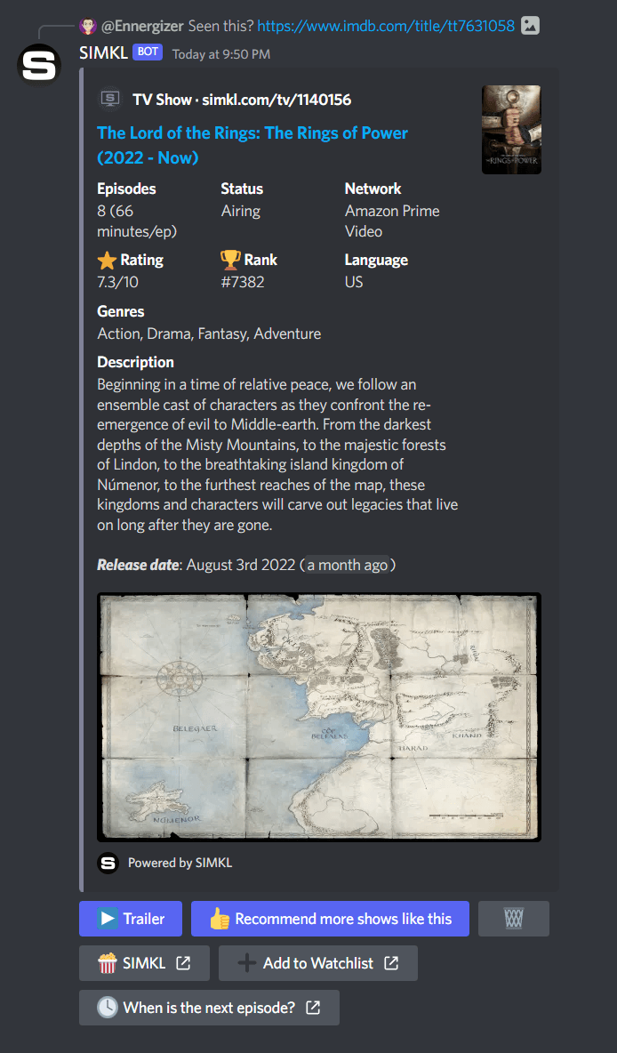 SIMKL Discord Bot. Quickly share TV Show, Anime and Movie…, by SIMKL.com