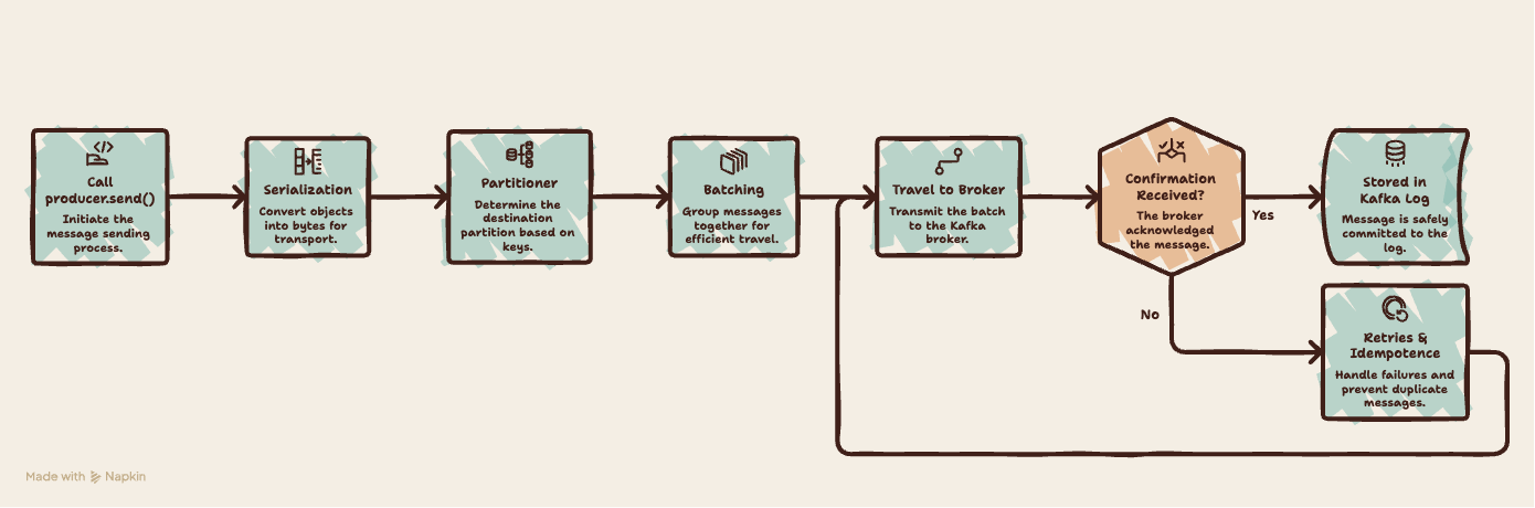 Kafka Producer internal steps