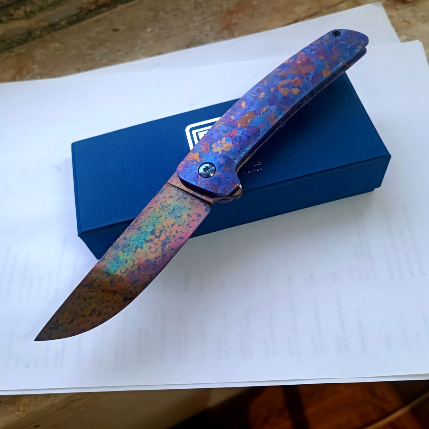 Custom pocket knife by Noblie.