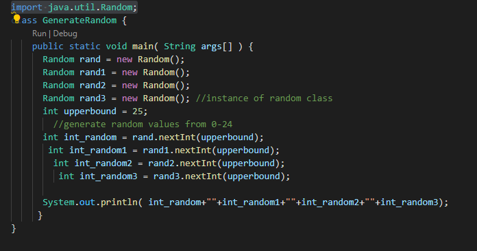 Random Code Generator || Java. You can easily generate random code as… | by  Janaka Chinthana Dissanayake | Medium