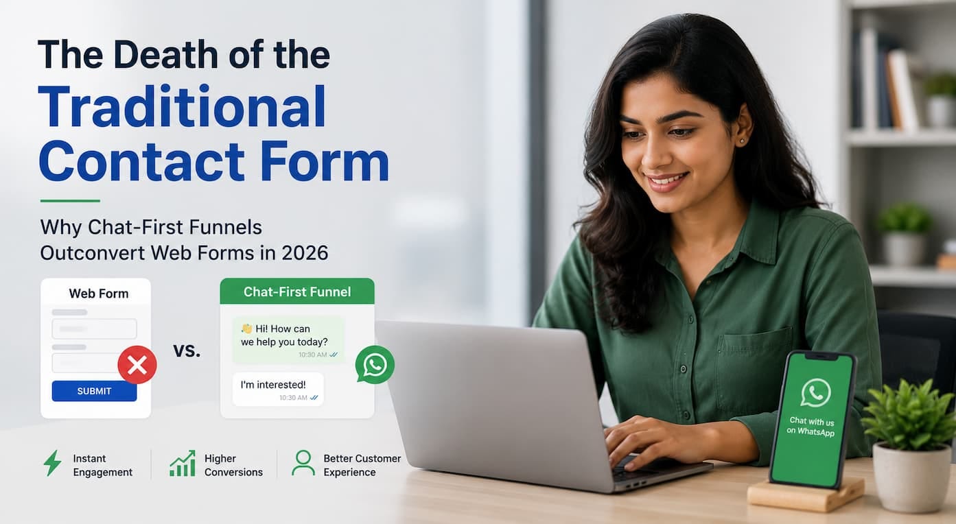 The Death of the Traditional Contact Form: Why Chat-First Funnels Outconvert Web Forms in 2026