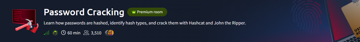 Password Cracking — TryHackMe