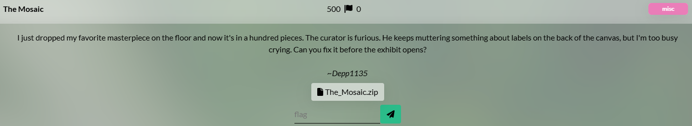 CTF Write-up: The Mosaic