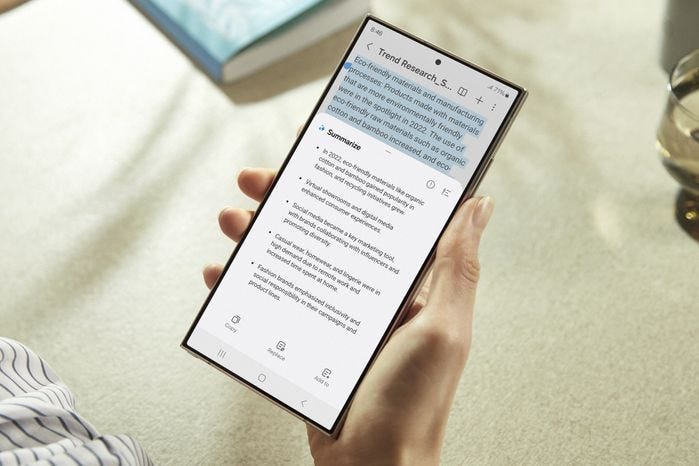 Samsung's Galaxy S24 Phones Go Heavy on Industry's Next Big Hope:  Generative AI - WSJ