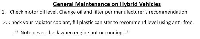 General car maintenance information — screenshot #5 — hybrid vehicle info