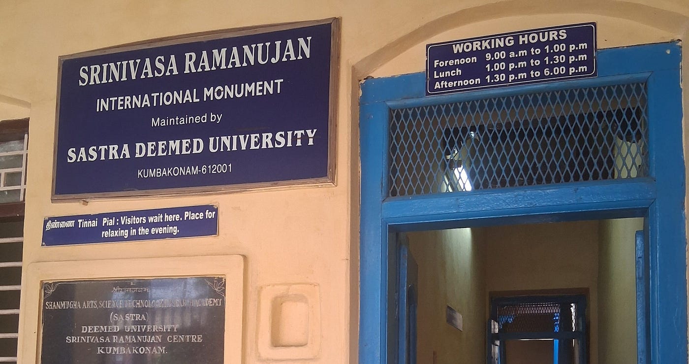 Visit To Mathematician Ramanujan’s House
