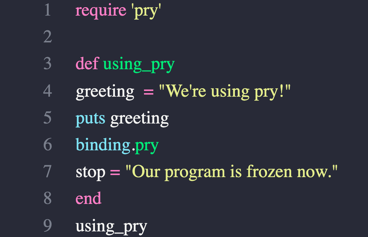 Don't Cry Over binding.pry. A Beginner's Guide to Using Ruby's Pry… | by  Karsyn Ansari | Dev Genius