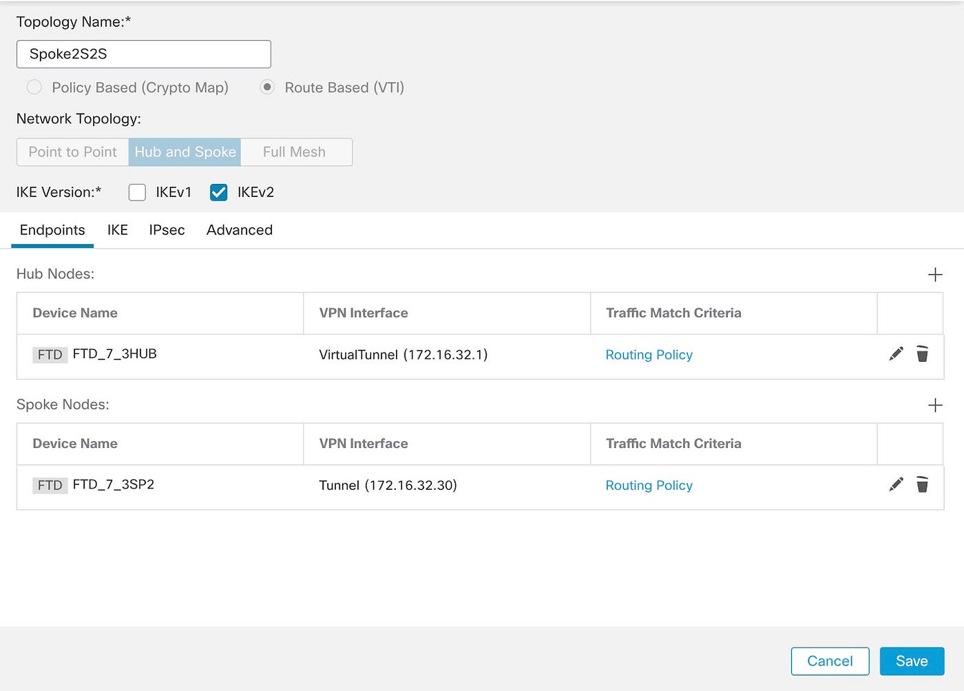 Cisco Firepower Threat Defense IKEv2 VPN with Dynamic VTI using Pre-shared  Keys | by TECHNOXI | Medium