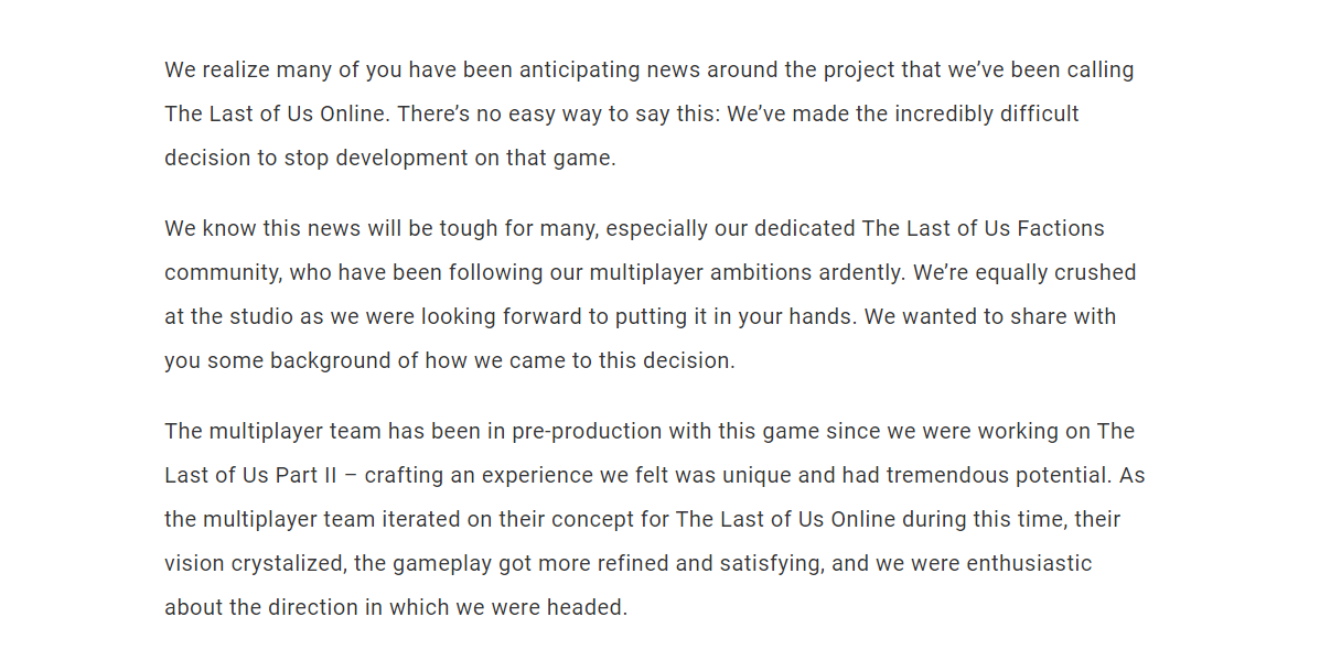 Canceled Last of Us Factions standalone game: Multiplayer details