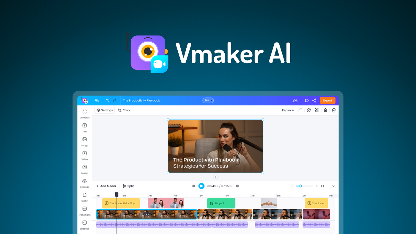 Vmaker AI: Unlock Effortless Video Editing with AI-Generated Subtitles, B-Roll, Music, and…