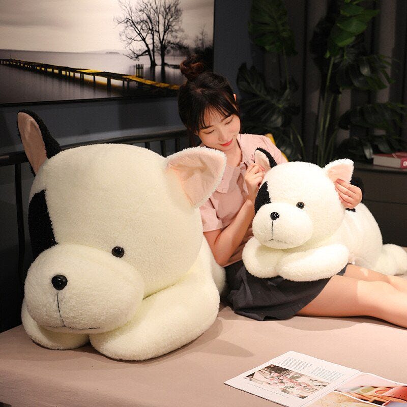 Giant french bulldog stuffed animal deals
