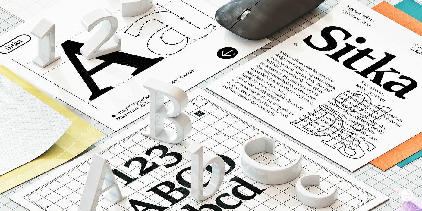 Sitka was produced as a general-purpose serif typeface, designed primarily for onscreen reading. The design principle that drove its creation was the understanding that humans recognize individual letters to form words. Principal Researcher Kevin Larson tested each letter for legibility. Those test results would inform the creation of Sitka.