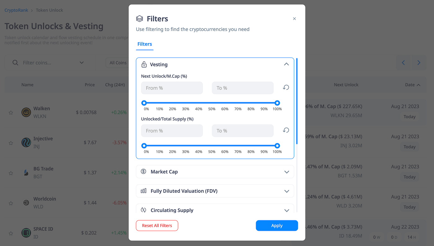 New Feature Release — Token Unlocks | by CryptoRank | Medium