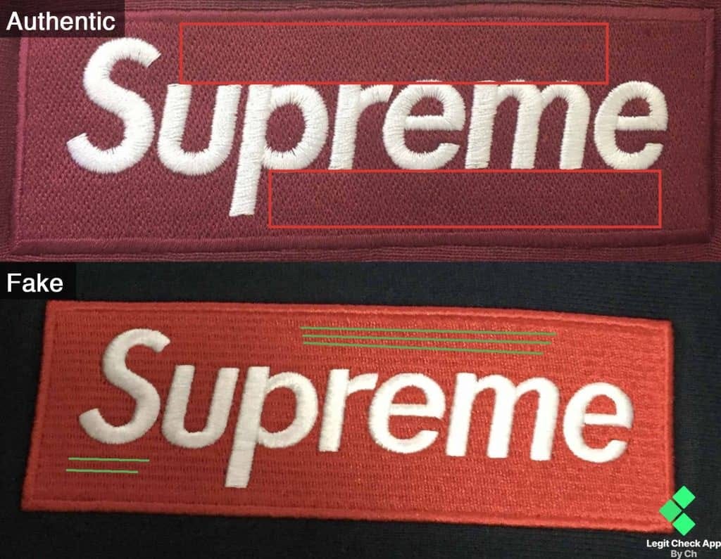 How To Spot Fake Supreme Box Logo — Fake Vs Real Supreme Bogo Hoodie, by  Legit Check By Ch