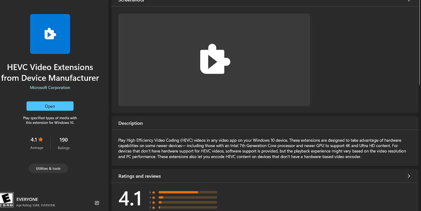 How to get Windows 10/11 HEVC and HEIF (High Efficiency Video/Image) extensions for free