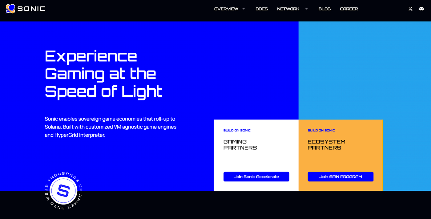 Project Review: Sonic. The First Gaming SVM on Solana | by Morningstar  Ventures | morningstar-ventures | Medium