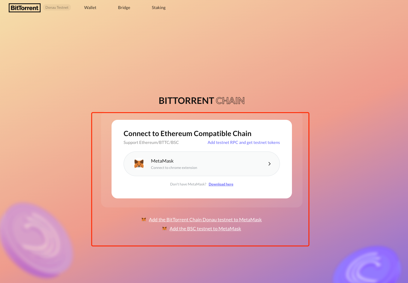 How to Connect to MetaMask Wallet on BitTorrent Chain | by BitTorrent Inc.  | Medium