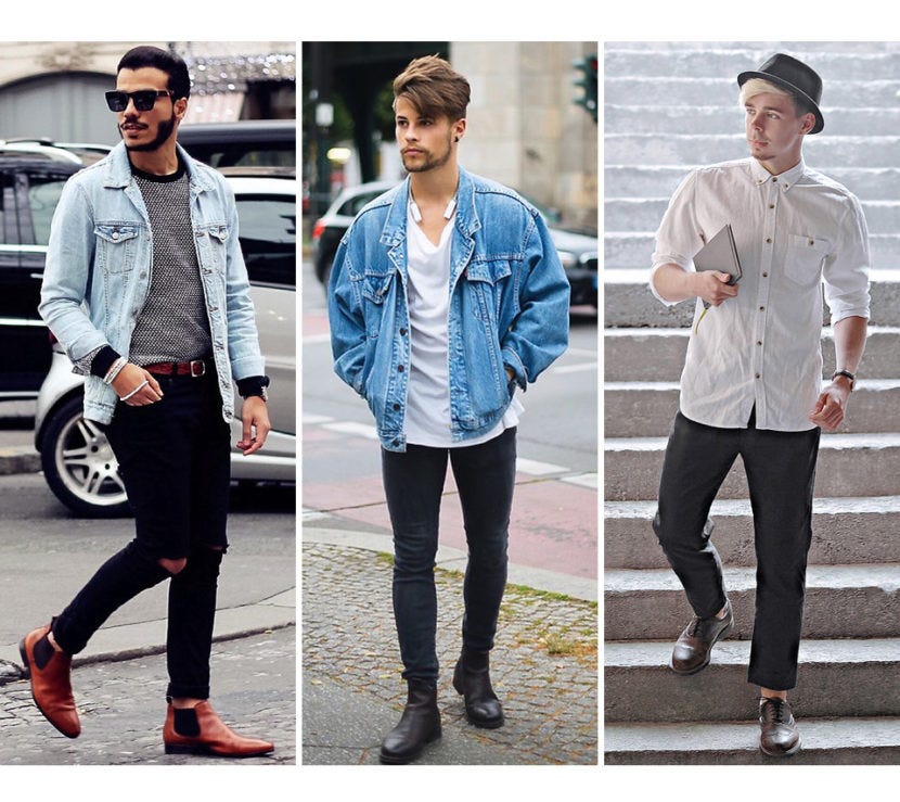 What Shoes to Wear with Skinny Jeans: Mens Style Guide | by Life Tailored |  Medium