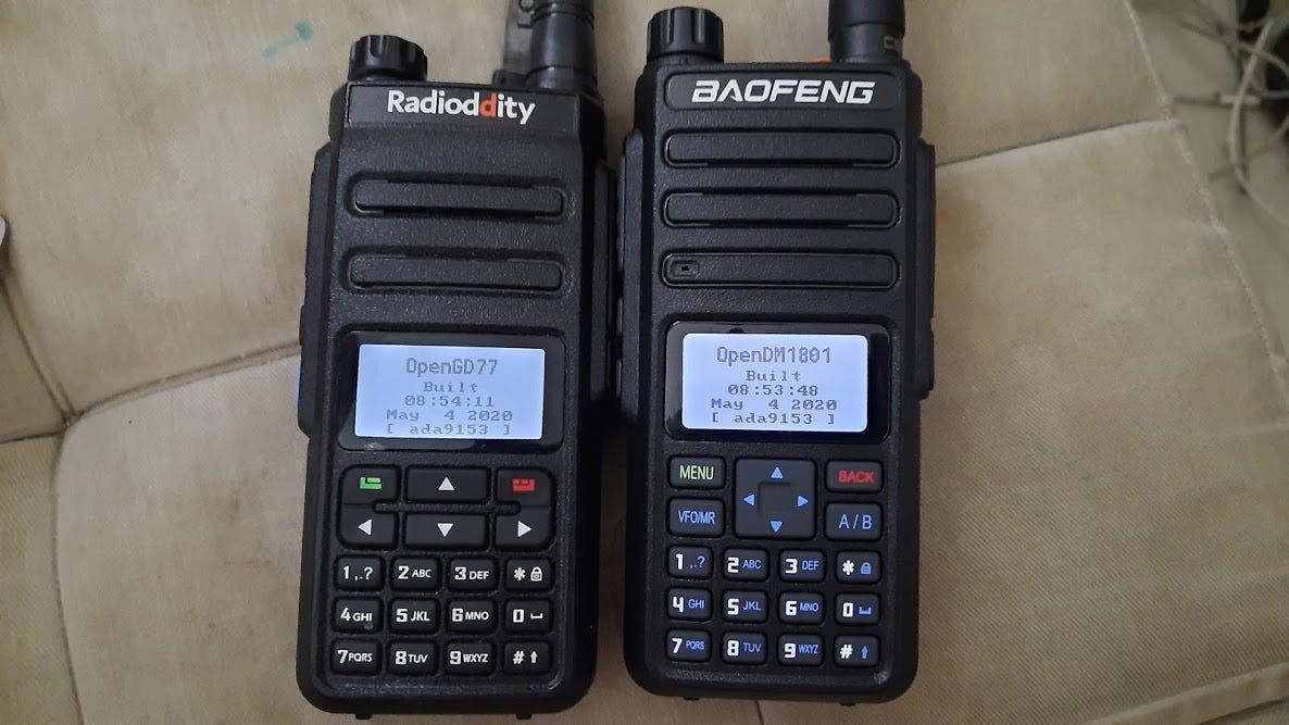 Baofeng DM-1801 running openDM1801 / openGD77 firmware | by Angelo  N2RAC/DU2XXR | N2RAC | DU2XXR Amateur Radio and Communications