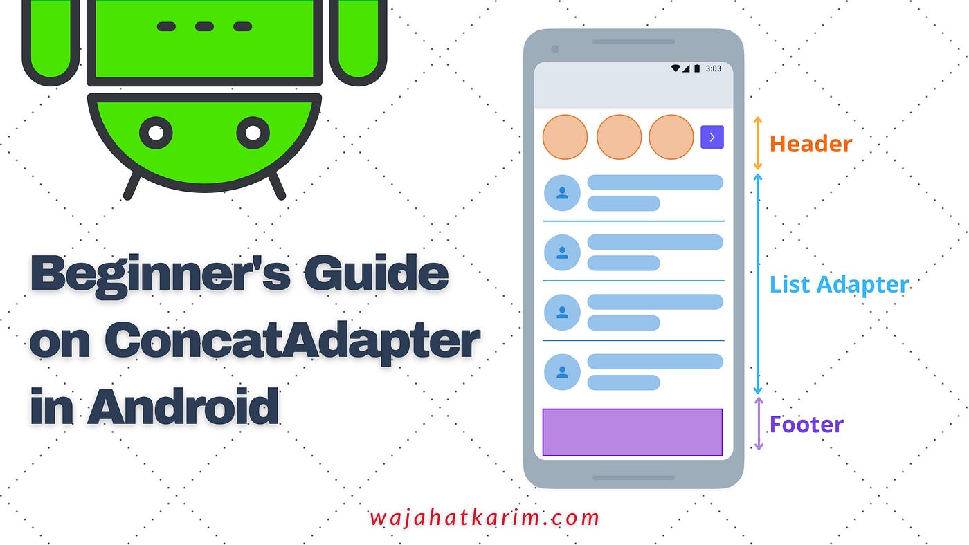 Beginner's Guide on ConcatAdapter in Android | by Wajahat Karim | CodeChai  | Medium