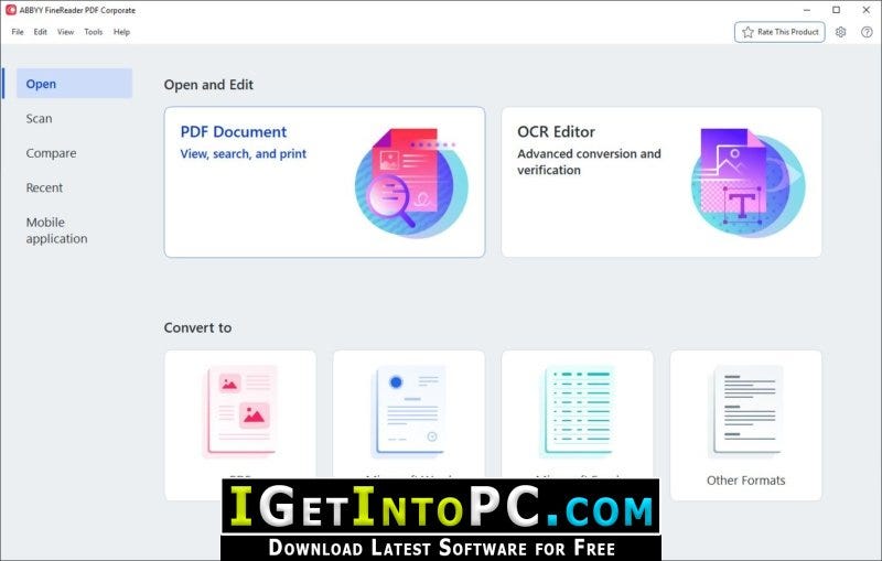 ABBYY Finereader PDF Corporate 16 Windows (Instant Download) 