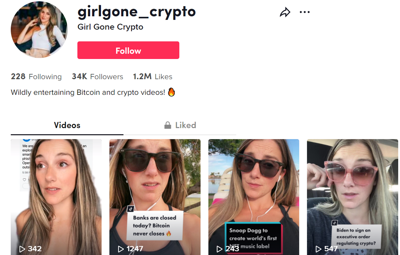 Top Crypto TikTok Accounts to Follow in 2022 | by Frederik Bussler | Blind  Boxes | Medium