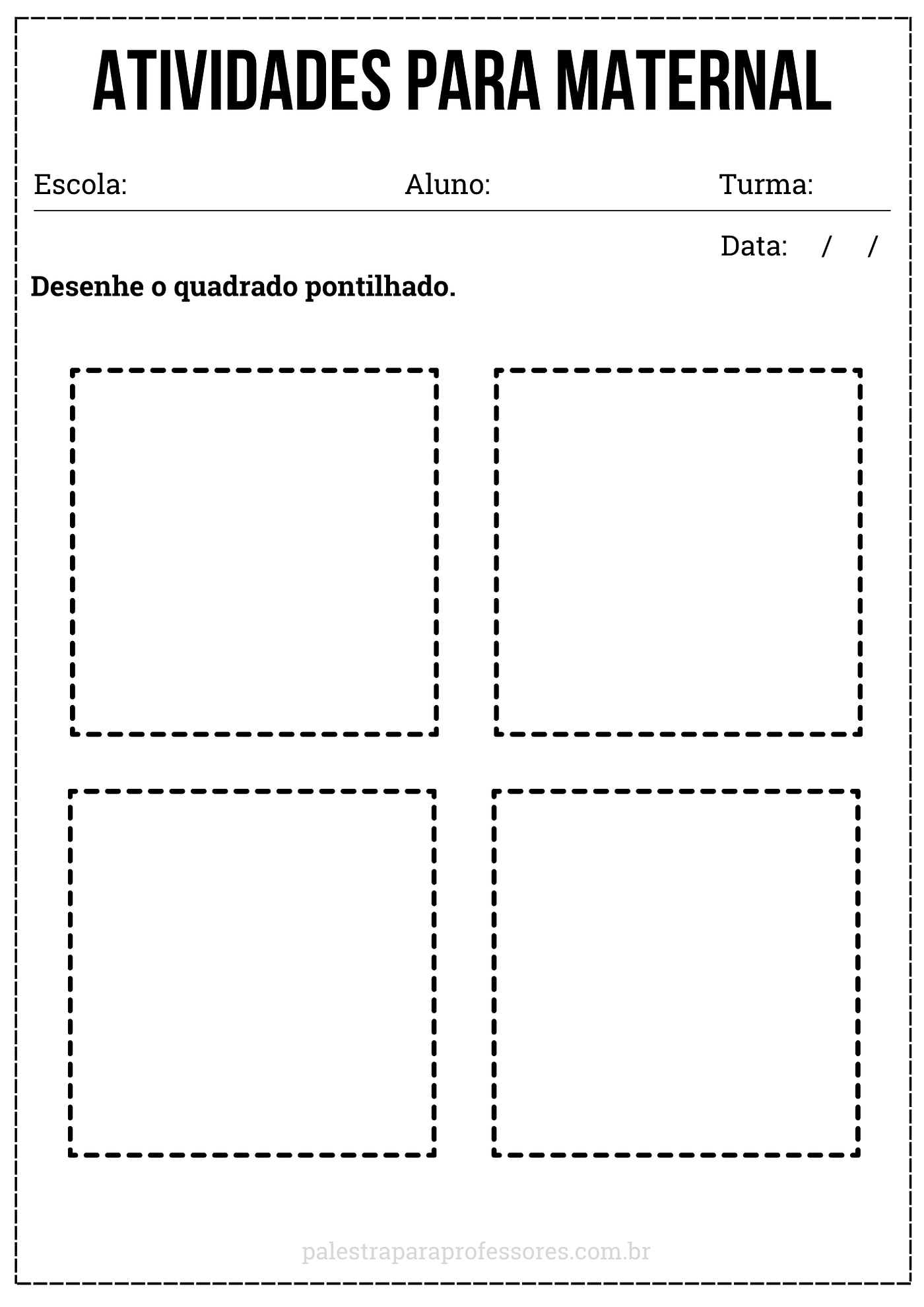 Desenho para Colorir – Pontilhado – Galinha - Aula Pronta