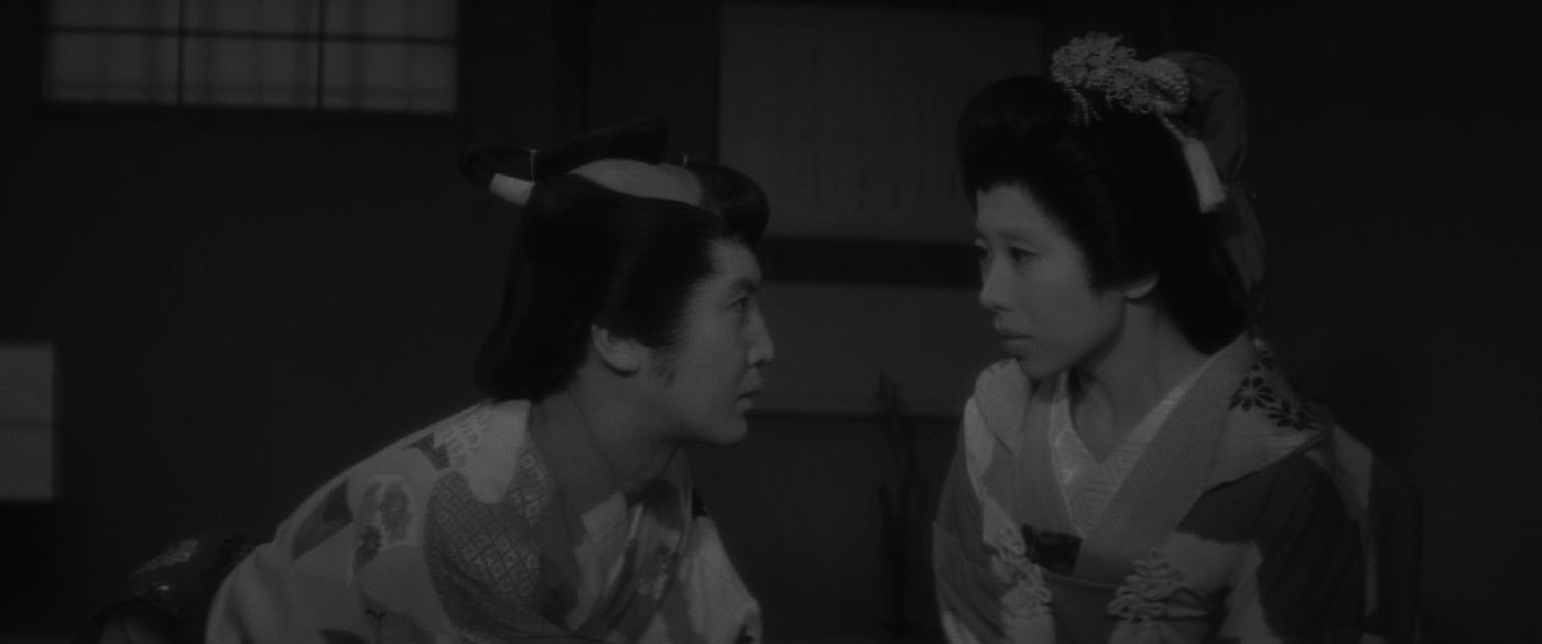 Kinnosuke Nakamura as Kyutaro Iikura & Kyôko Kishida as Lady Hagi in ‘Cruel Tale of Bushido’ — Credit: Eureka Entertainment