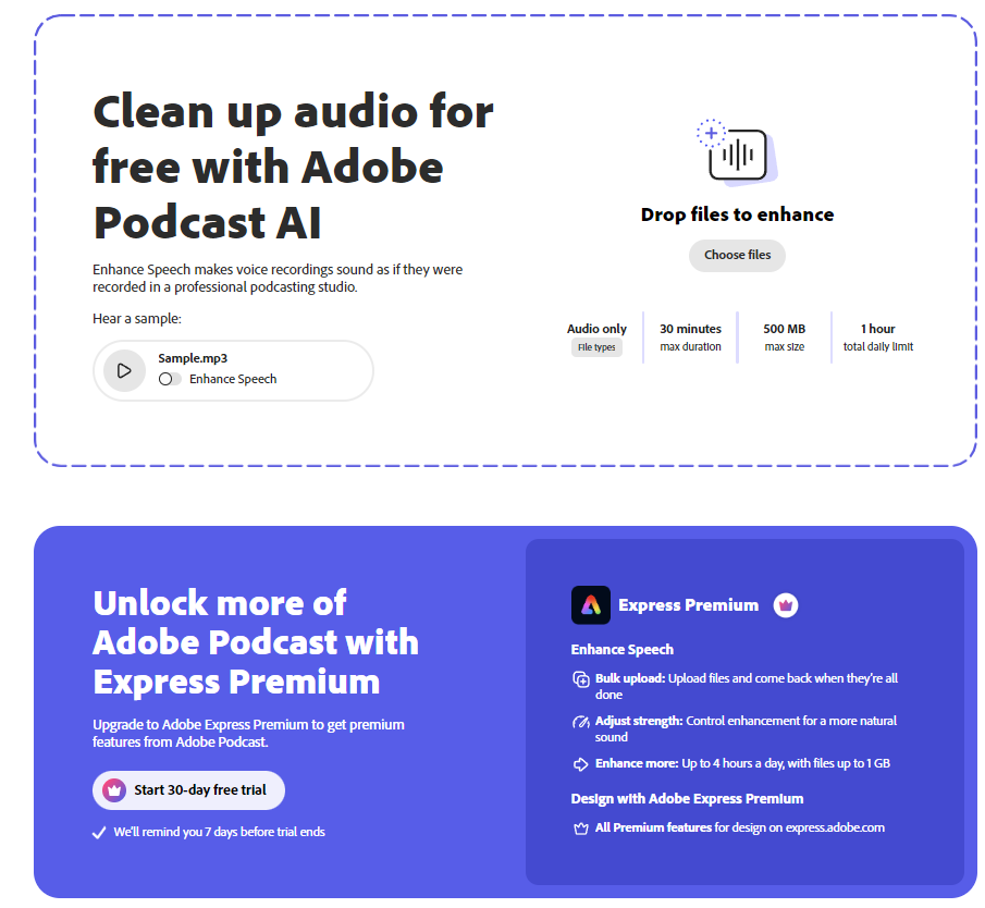 Make your noisy recording sound like pro audio with Adobe's free