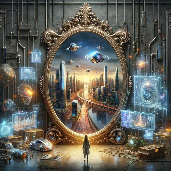 Through the Looking Glass: AI as a Mirror and Window to Tomorrow